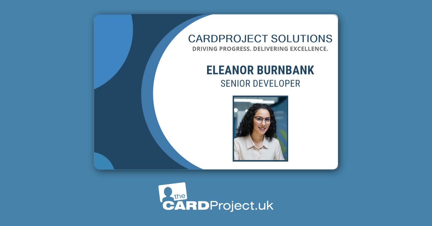 Blue Curve Double Sided Staff ID Card (FRONT)